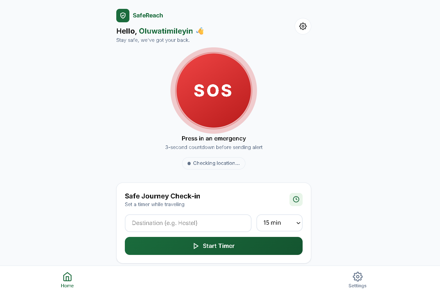 SafeReach Mockup